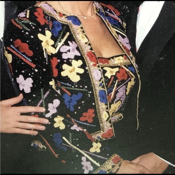 Vintage Richeline Sequined & Beaded Bolaro Jacket - Picture 2 of 8